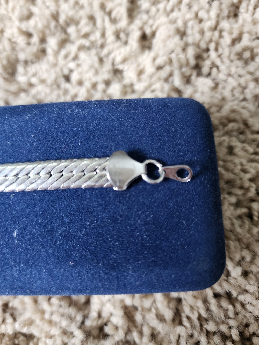 Sterling Silver Herringbone Bracelet - Silver - Picture 3 of 3